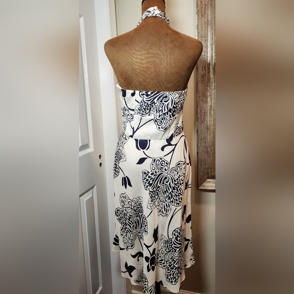 Ann Taylor Blue/Black and White Halter Dress - Picture 3 of 6